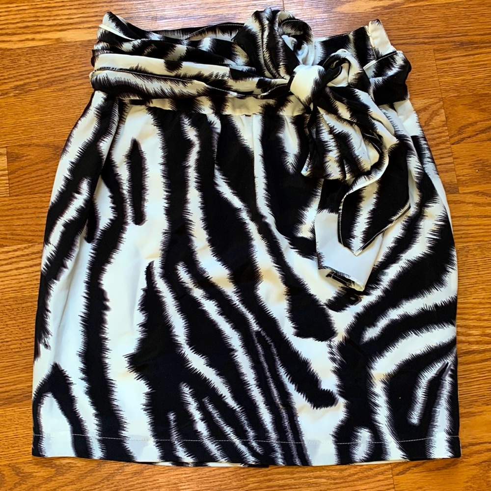Zebra Inspired Party Skirt M